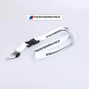 Car Key Strap ID Card Holder Neck Strap For BMW m performance Accessories white