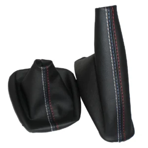 gearshift and handbrake cover bmw black e46 2