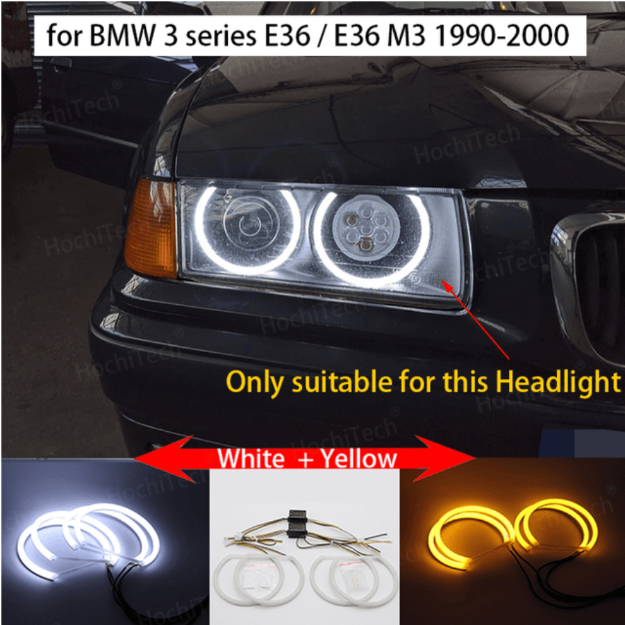 Angel Eyes BMW M3 E36 blanco amarillo