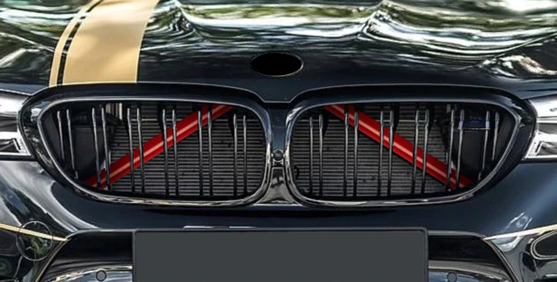 bmw grille trim red