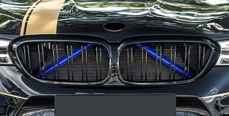 bmw blue grille trim