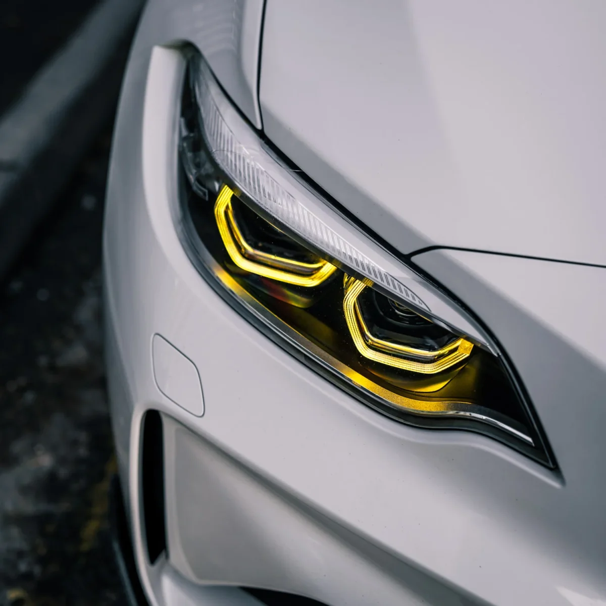 BMW M2 F87 LCI CSL Style yellow daytime running lights (2017-2020)