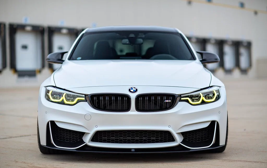 BMW M3 M4 F80, F82, F83 LCI Style CSL Yellow Daytime Running Lights LED Angel eyes (2017-2020)