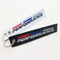 Keyring BMW M PERFORMANCE Embroidered White + Black Keyring BMW M PERFORMANCE Embroidered White + Black