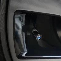 black BMW valve cap installed black BMW valve cap installed