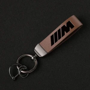 llavero-bmw-marron-fonce-piel-elegante-metal-macote