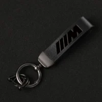 key-ring-bmw-m-black-leather-sport-metal-macote key-ring-bmw-m-black-leather-sport-metal-macote