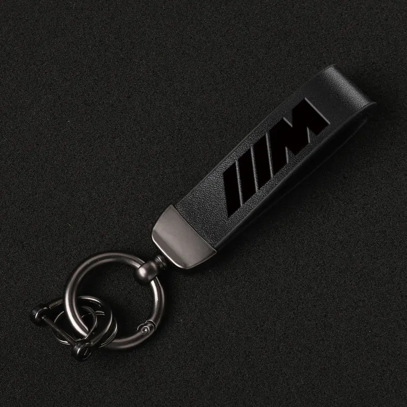 key-ring-bmw-m-black-leather-sport-metal-macote key-ring-bmw-m-black-leather-sport-metal-macote