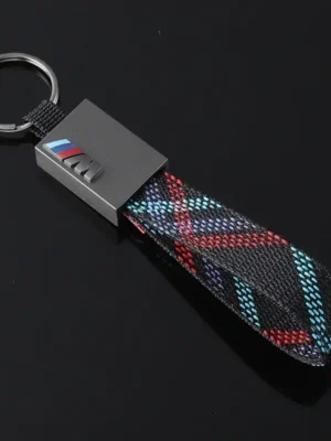 porte-cles-bmw-m-tissu-motorsport-tricolore-macote