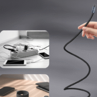 Cable magnético antienredos: fácil de enrollar y guardar Cable magnético antienredos: fácil de enrollar y guardar