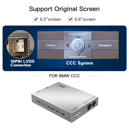 bmw ccc interface multimedia carplay module lvds