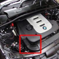 Emplacement de l'admission d'air BMW E90 E91 M47 - Guide de montage
