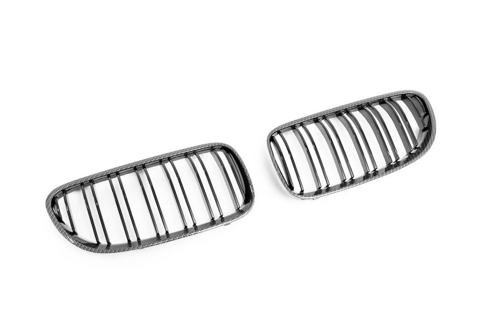 Calandre Double Haricot Noir Brillant Finition Carbone pour BMW Série 3 E92 (2006-2013)