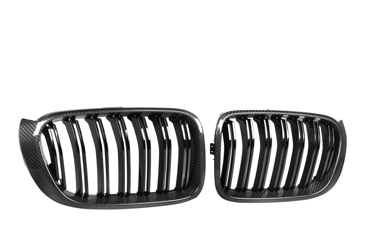 Calandre Fibre de Carbone BMW X3 F25 X4 F26 Double Lames