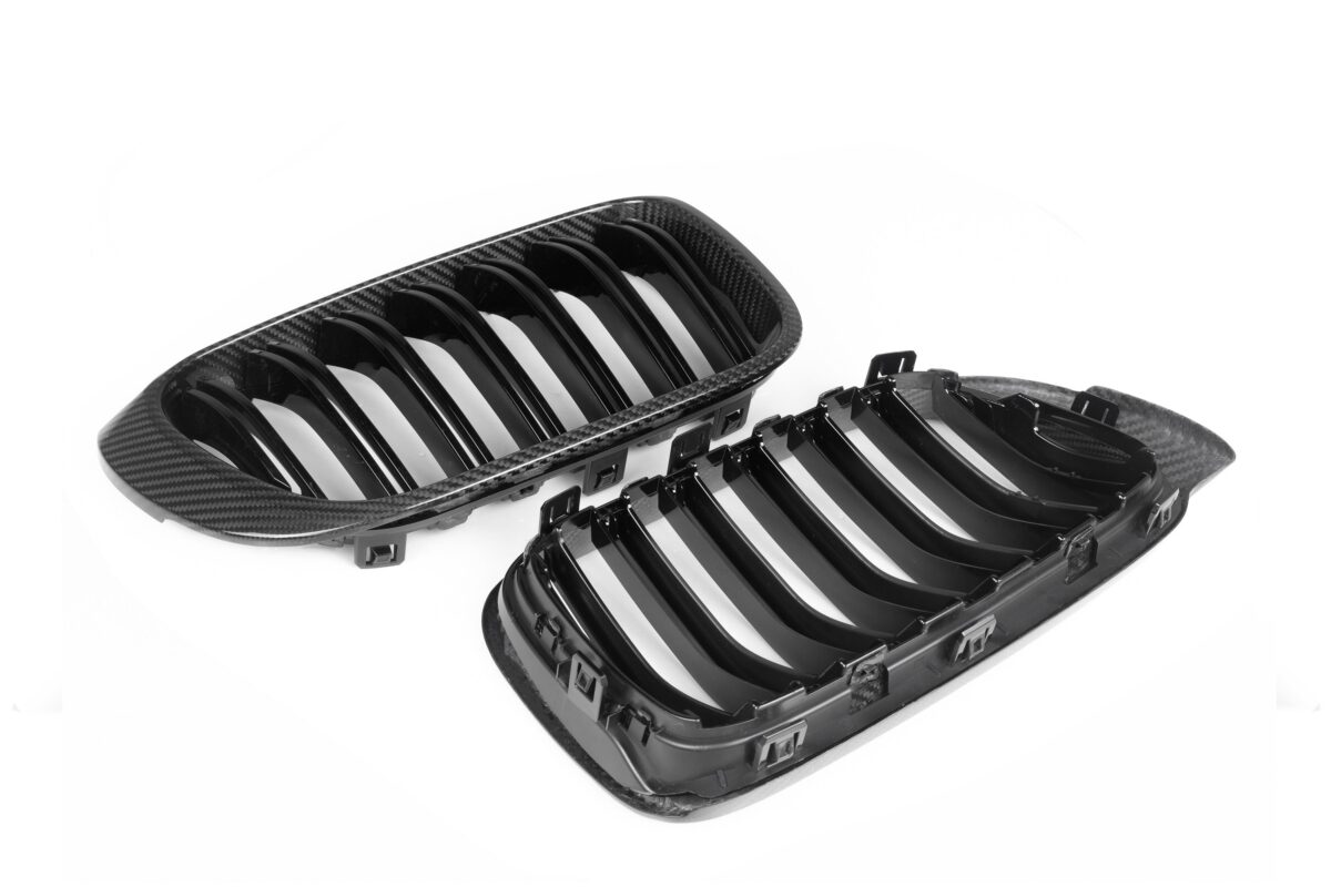 Calandre Fibre de Carbone BMW X3 F25 X4 F26 Vue Perspective