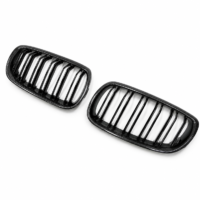 Calandre Double Haricot Carbone Brillant pour BMW M3 E90 et E92 – Remplacement OEM